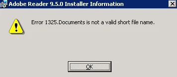 “Error 1327. Invalid Drive” or “Error 1325 – not a valid short file name” Fix featured image