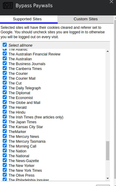 Bypass Paywalls