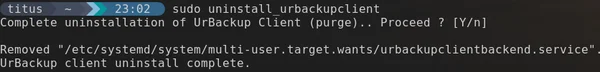 Linux Uninstall