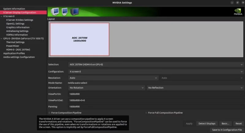 Nvidia Settings